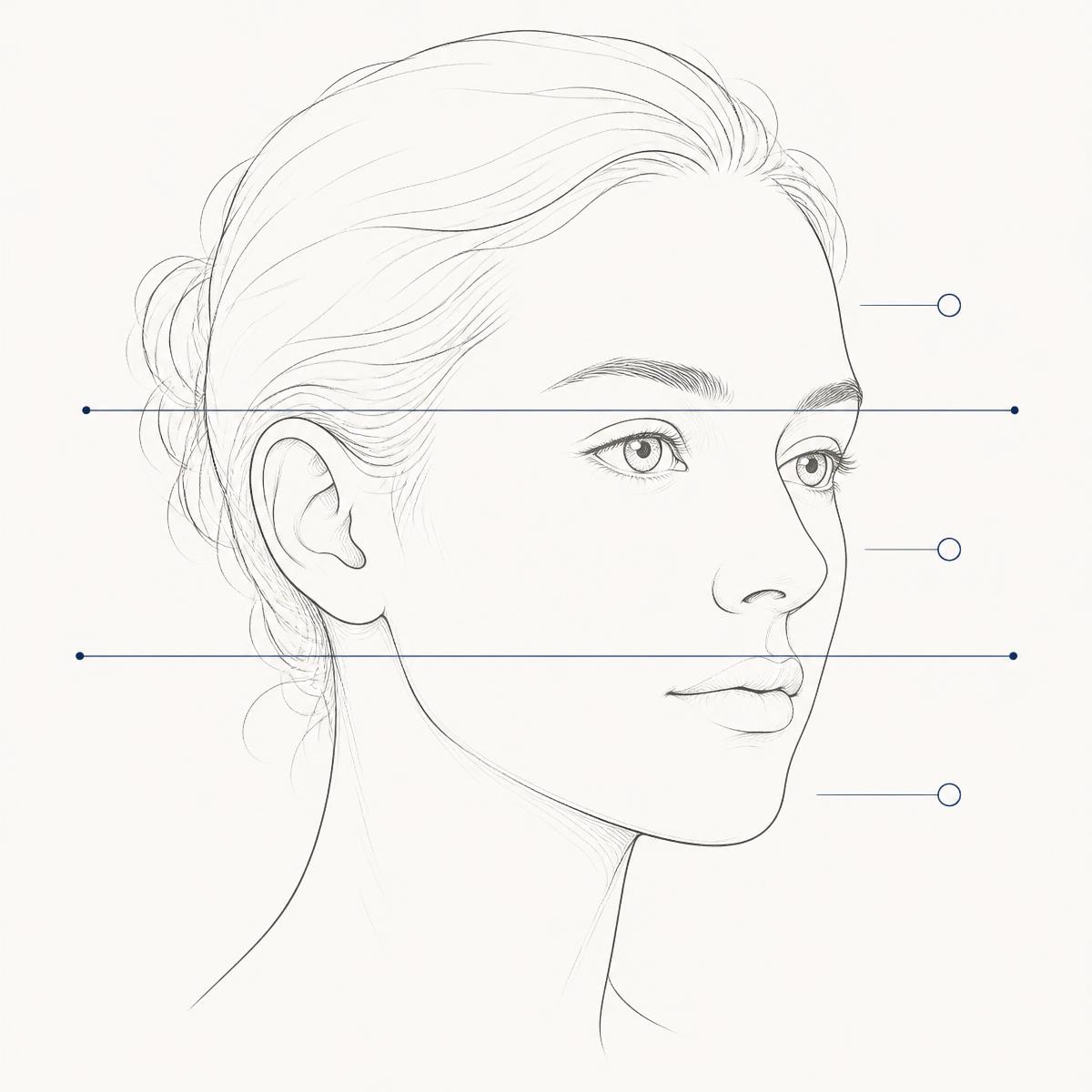 Form, expression, perspective — an editorial illustration of the study of faces.